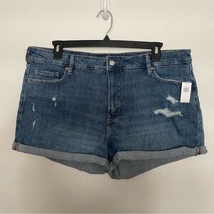 Old Navy High Rise O.G. Straight Jean Shorts Distressed Women’s Size 20 NEW